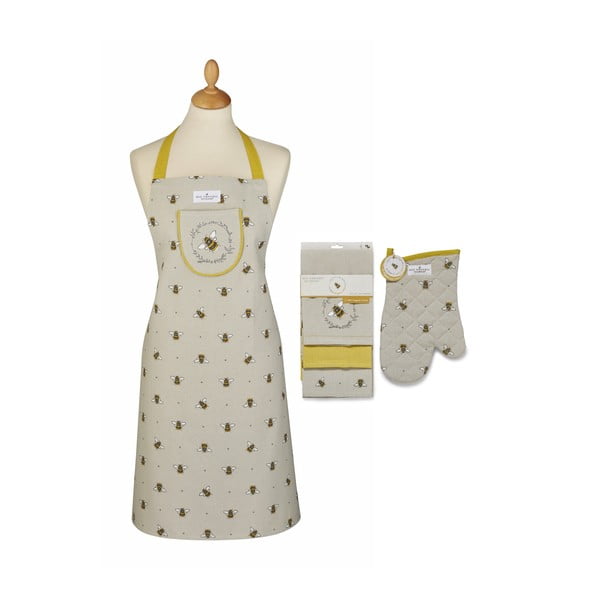 Set cu prosoape, șorț și mănușă de bucătărie 5 buc. Bumble Bees – Cooksmart ®