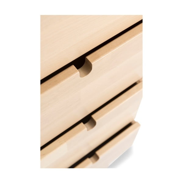 Comodă din lemn de mesteacăn Kiteen Notte, 75 x 120 cm-image-1