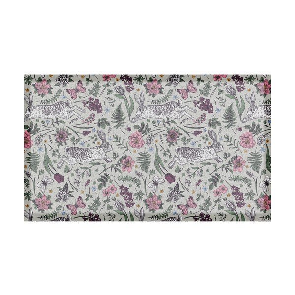 Covoraș de intrare din PVC 40x70 cm Hare Wildflowers – Artsy Doormats