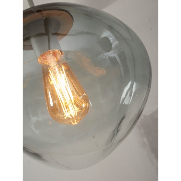 Lustră gri cu abajur din sticlă ø 12 cm Helsinki – it's about RoMi-image-3