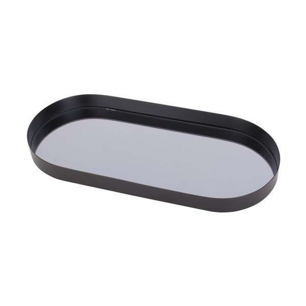 Tavă cu oglindă fumurie PT LIVING Oval, lățime 18 cm, negru-image-3