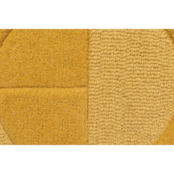 Covor galben rotund din lână ø 160 cm Gigi - Flair Rugs-image-2