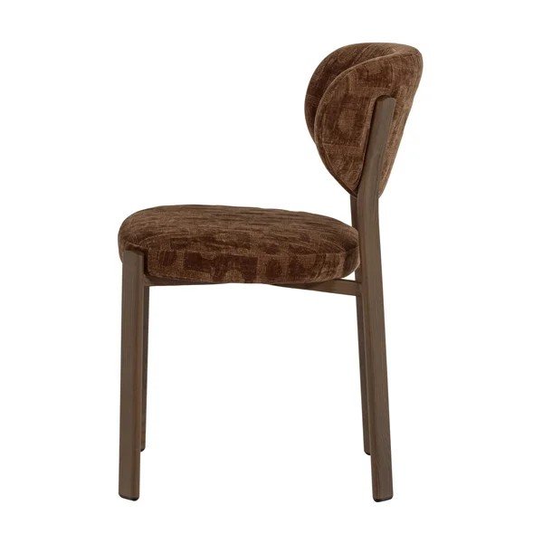 Scaune de dining maro cu cotiere 2 buc. tapițate Foon – WOOOD-image-4