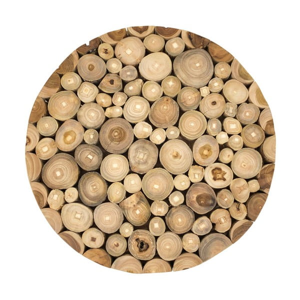 Tablou de perete din lemn de tec Moycor Spheres, ⌀ 40 cm