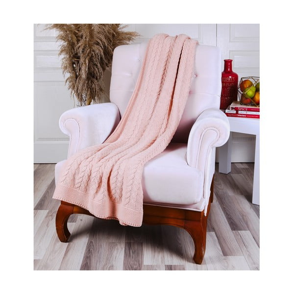 Cuvertură Homemania Decor Tufalo, 130 x 170 cm, roz-image-1