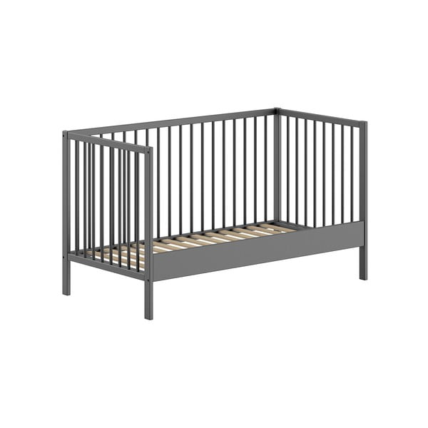 Pătuț gri antracit din lemn de pin 70x140 cm DINO – Vipack-image-2