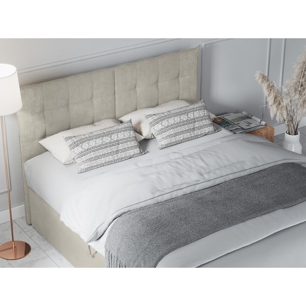 Pat boxspring 160x200 cm bej cu spațiu de depozitare Echaveria – Mazzini Beds-image-1