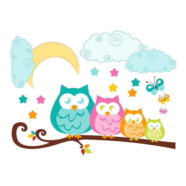 Autocolant Ambiance Owls in family-image-2