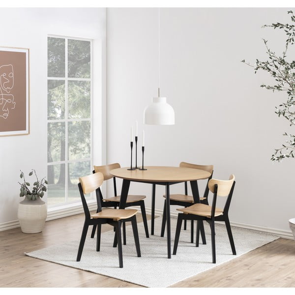 Masă dining în decor de stejar Actona Roxby, ø 105 cm-image-1