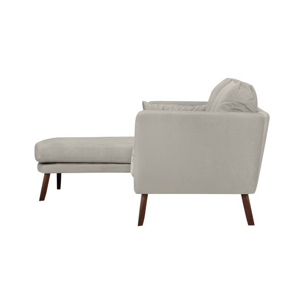 Canapea cu 3 locuri Mazzini Sofas Elena, cu șezlong pe partea stângă, bej deschis-image-4
