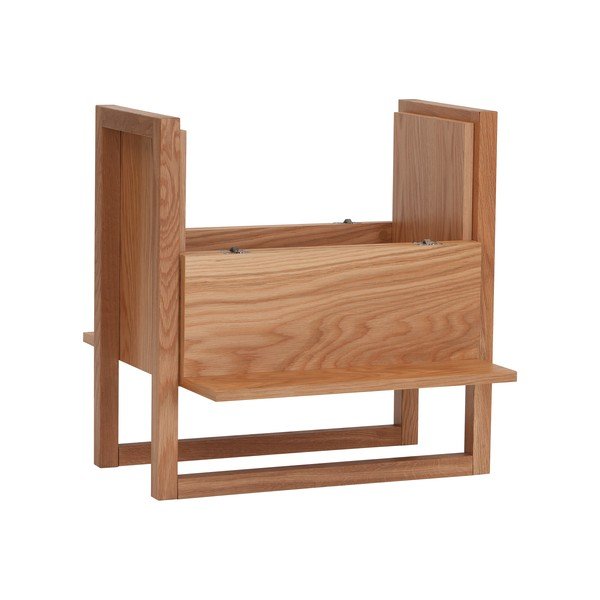 Dulap pentru vinuri din lemn de stejar în culoare naturală 59x60 cm NewEst - Woodman-image-4