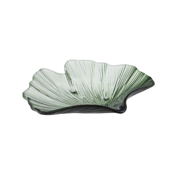 Tavă decorativă din sticlă 16x17 cm Gingko – Ixia