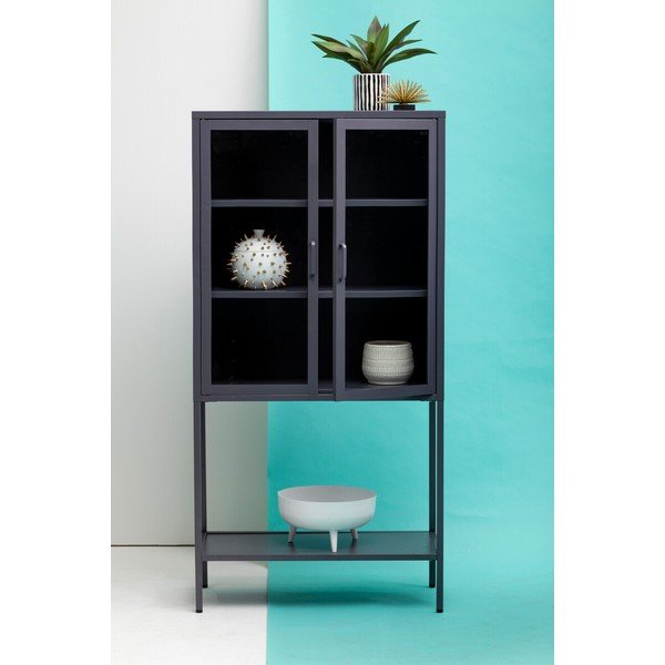Vitrină gri din oțel 75x150x35 cm Acier – Premier Housewares-image-4