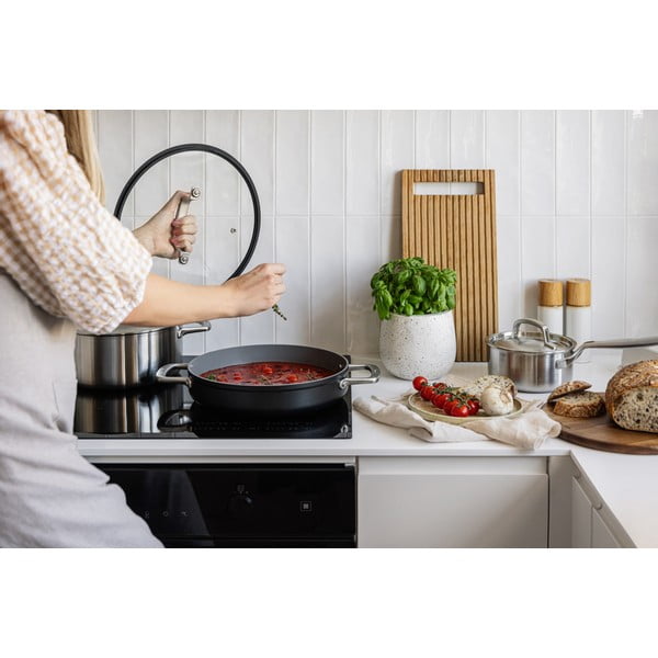 Tigaie cu capac/cu suprafață ceramică ø 28 cm tegame Meda 3.0 – FABINI-image-4