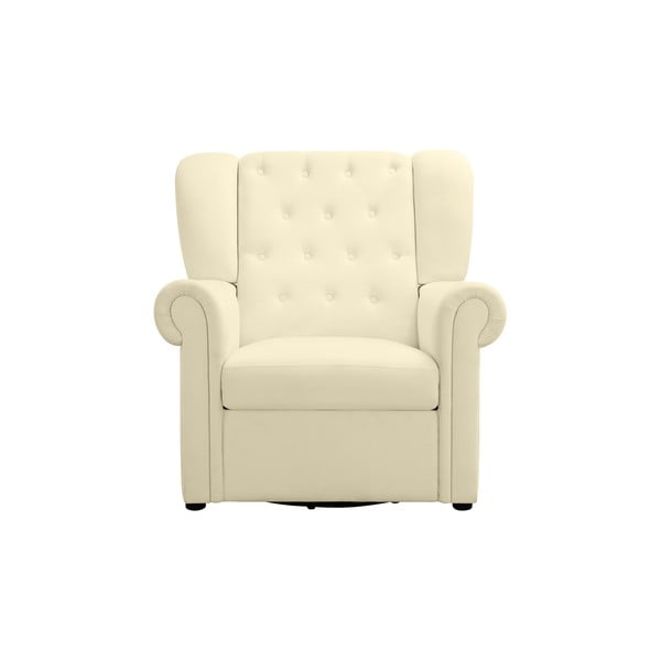 Fotoliu alb balansoar/chesterfield cu tapițerie din catifea Lillyse – Støraa-image-3