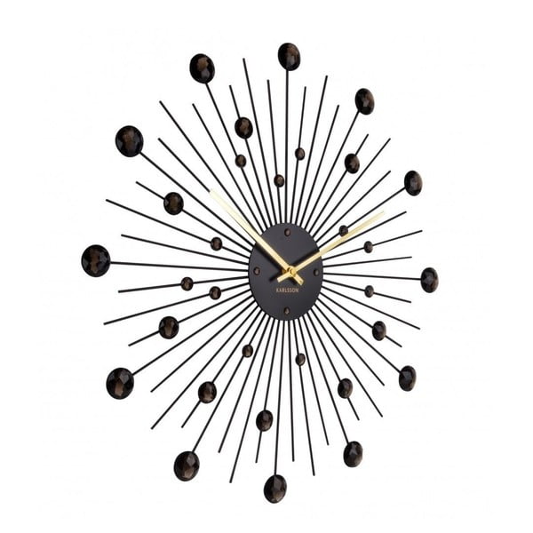 Ceas de perete cu cristale negre Karlsson Sunburst-image-2