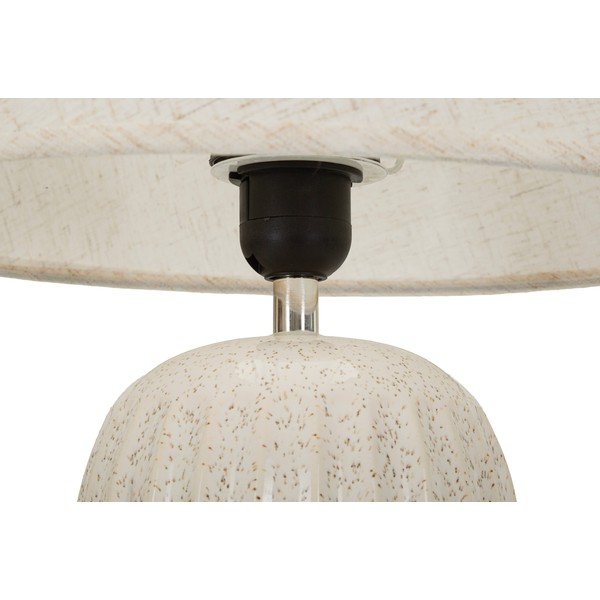 Veioză crem din ceramică cu abajur textil (înălțime 44 cm) Japandi – Mauro Ferretti-image-2