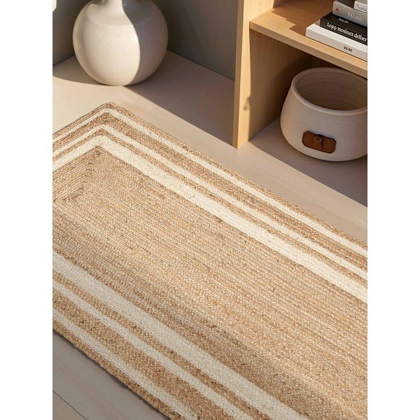 Covor tip traversă crem/în culoare naturală țesut manual din iută 70x200 cm Jutta – Hanse Home-image-2
