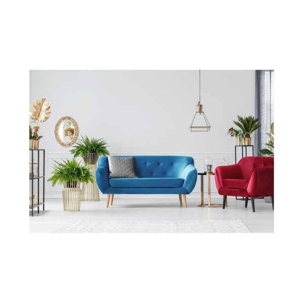 Canapea cu 2 locuri Mazzini Sofas AMELIE, albastru-image-2
