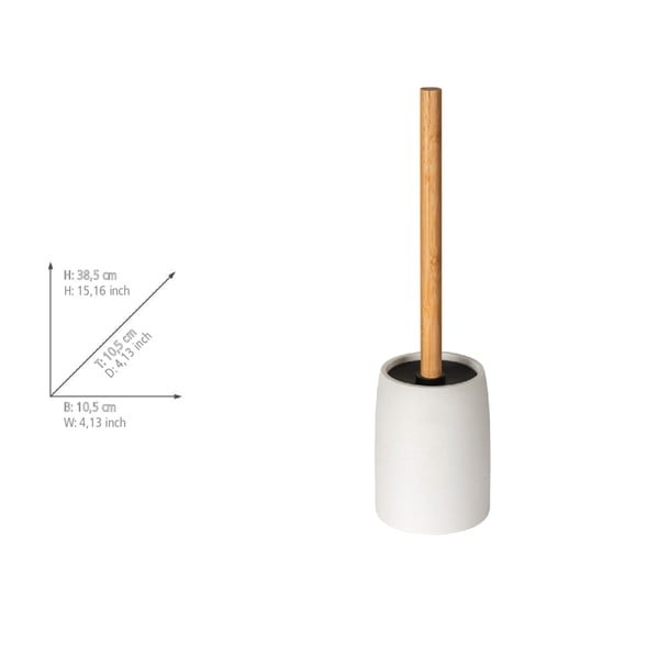 Perie de WC albă din polirășină Altavalle – Wenko-image-3