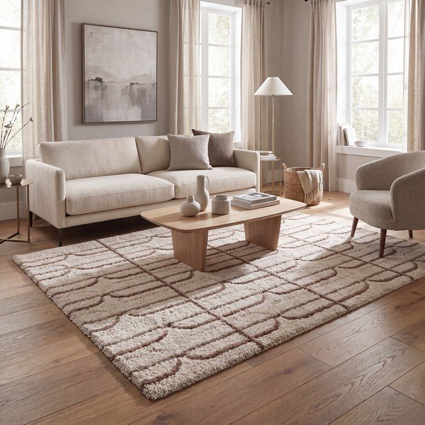 Covor crem/maro deschis 80x150 cm Ember – Universal-image-1
