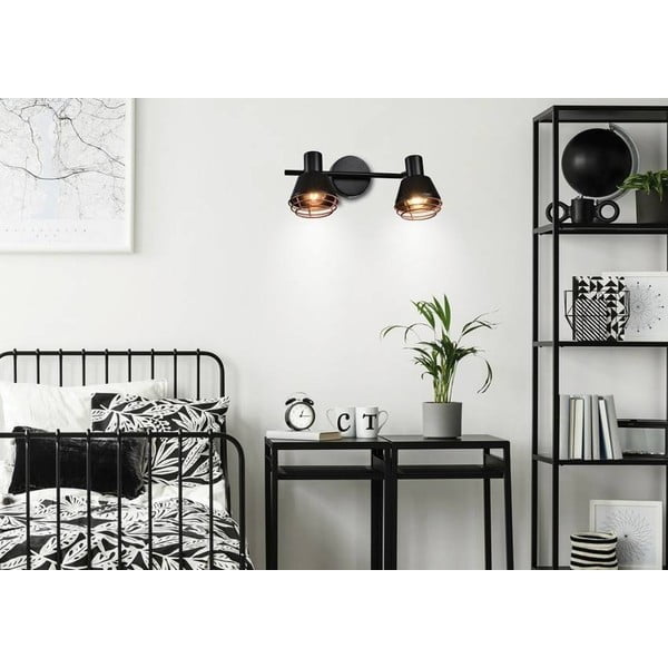 Aplică de perete neagră din metal Neria – Candellux Lighting-image-1