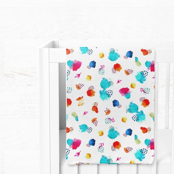 Pătură pentru copii albă din muselină 75x100 cm Summer – Mijolnir-image-3