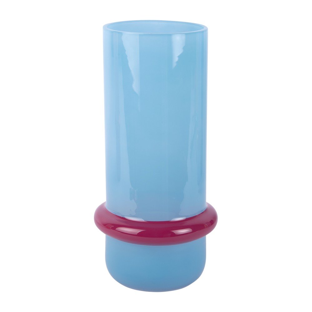 Vază albastru-deschis din sticlă (înălțime 28 cm) Animado Anillo – PT LIVING