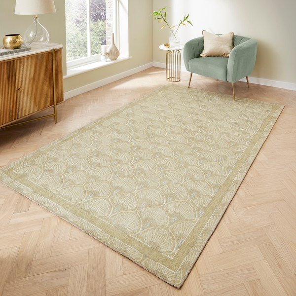 Covor verde deschis lavabil 152x230 cm Deco Peacock – Catherine Lansfield-image-2