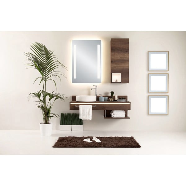 Oglindă de perete cu led 50x70 cm Senna – Mirrors and More-image-2