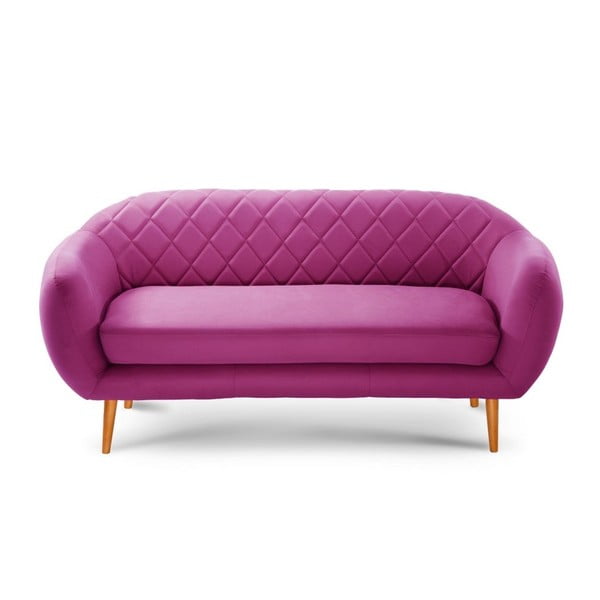 Canapea pentru 3 persoane Scandi by Stella Cadente Maison Diva, violet