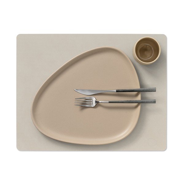 Suport pentru farfurii din piele ecologică 35x45 cm Square L Corduroy – LIND DNA-image-1