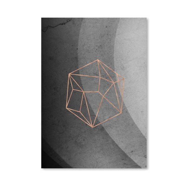 Poster Americanflat Geometric Solids On Marble, 30 x 42 cm