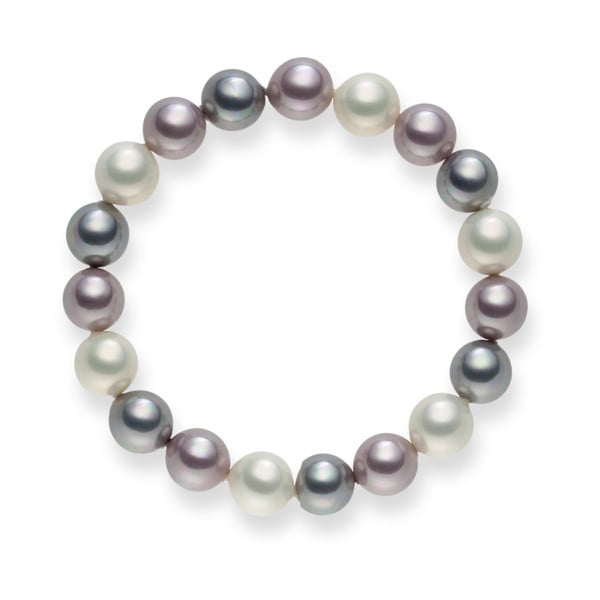 Brățară din perle Pearls Of London Mystic Violet Rose, 19 cm