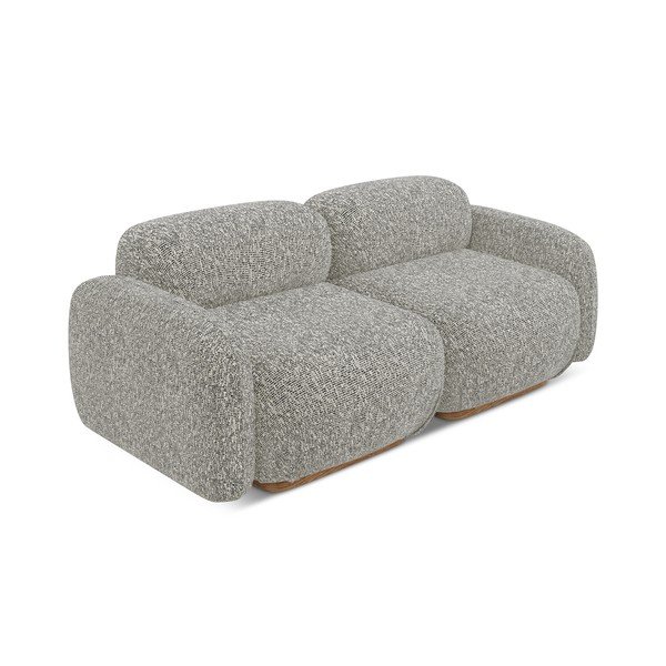 Canapea modulară gri 190 cm Ailani – Makamii-image-2