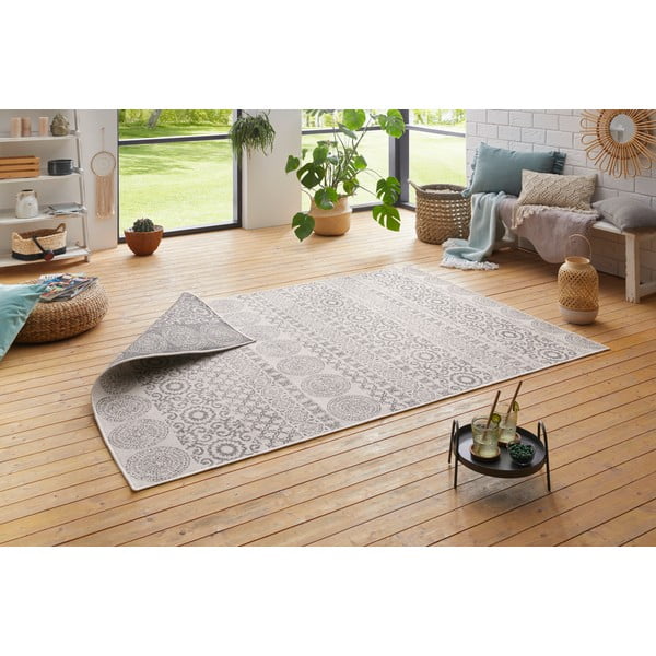 Covor exterior Ragami Circle, 80x150, gri - alb-image-3