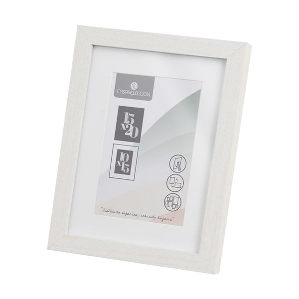 Ramă foto albă cu picior de susținere, de agățat 17,5x22,5 cm Sencillo – Casa Selección