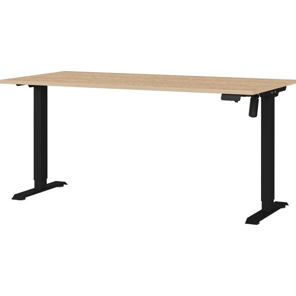 Birou reglabil cu blat cu aspect de lemn de stejar cu înălțime ajustabilă electric 80x160 cm Boras – Germania