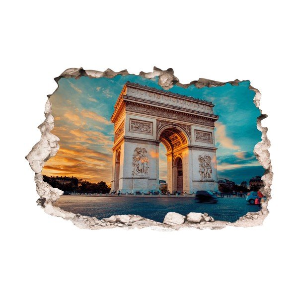 Autocolant 3D pentru perete Ambiance Arc de Triomphe in Paris-image-2