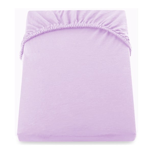 Cearșaf de pat cu elastic DecoKing Nephrite, 180–200 cm, roz - violet