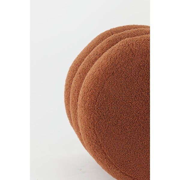 Taburet portocaliu cu tapițerie din stofă bouclé Kimi – Light & Living-image-4