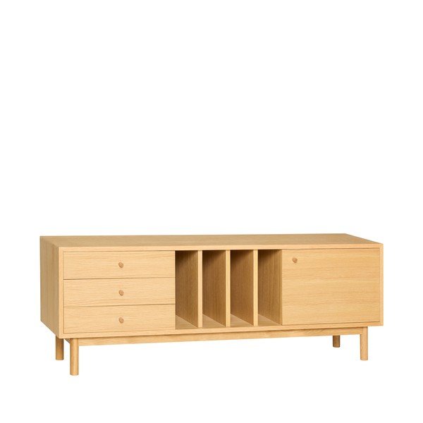 Comodă în culoare naturală cu aspect de lemn de stejar 140x50x37 cm Nobby – Hübsch-image-3