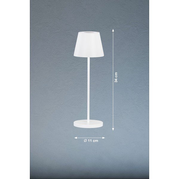 Veioză albă LED cu intensitate reglabilă cu abajur din metal (înălțime 34 cm) Cosenza 2.0 – Fischer & Honsel-image-2
