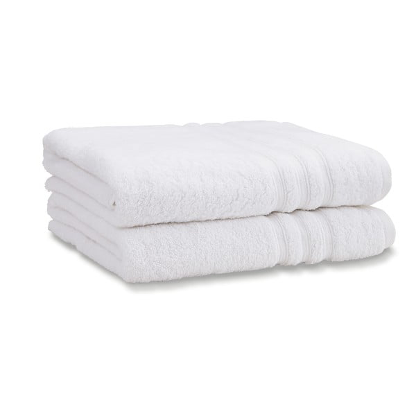 Prosoape albe 2 buc. din bumbac din frotir 90x140 cm Zero Twist – Catherine Lansfield