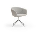 Scaun de living gri deschis cu cotiere tapițat Add – Teulat