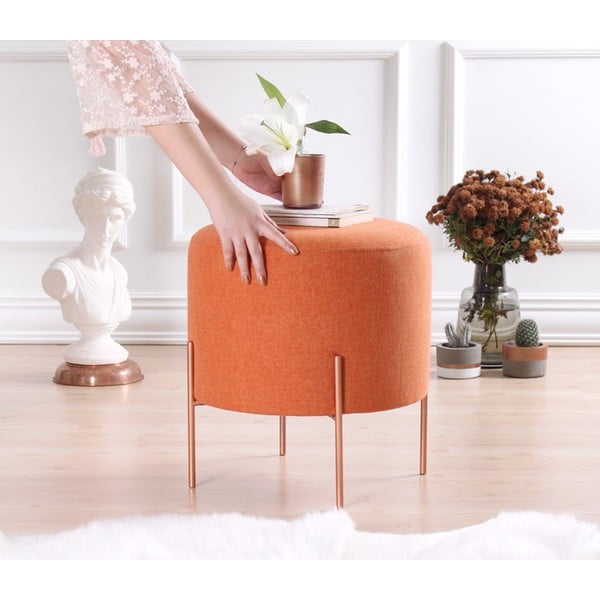 Taburet portocaliu Copper – Artie-image-2