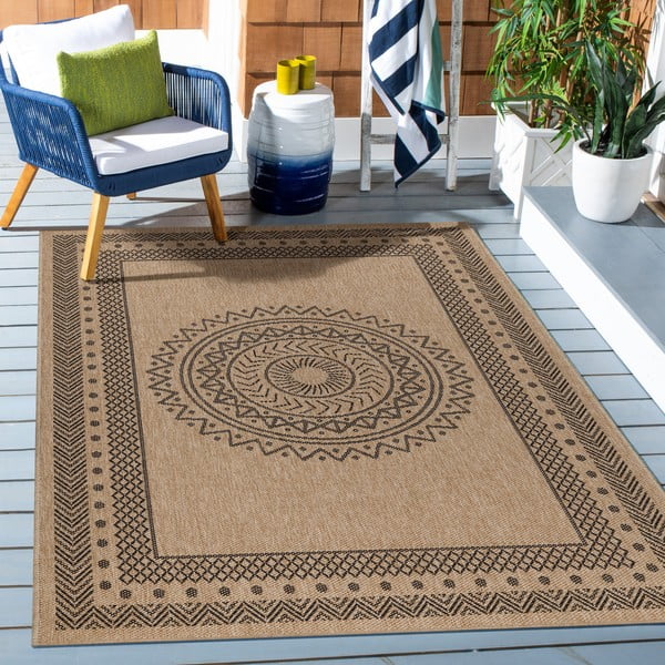 Covor de exterior negru/în culoare naturală 80x150 cm Dhaka – Ayyildiz Carpets-image-1