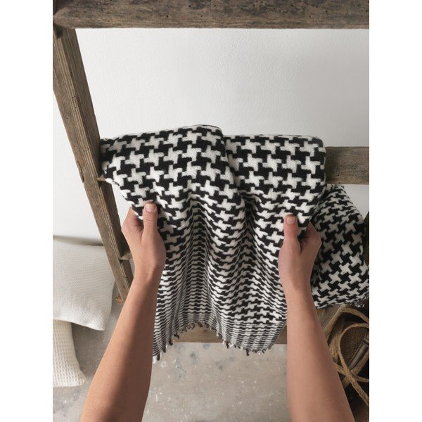 Pled Euromant Pearls, negru/alb,140 x 180 cm-image-1