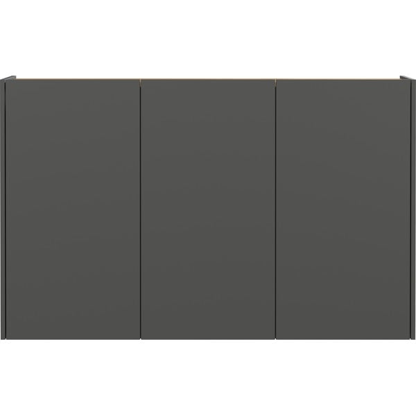 Dulap gri antracit cu aspect de lemn de stejar suspendat 138x87x25 cm Libbiano – Germania-image-2