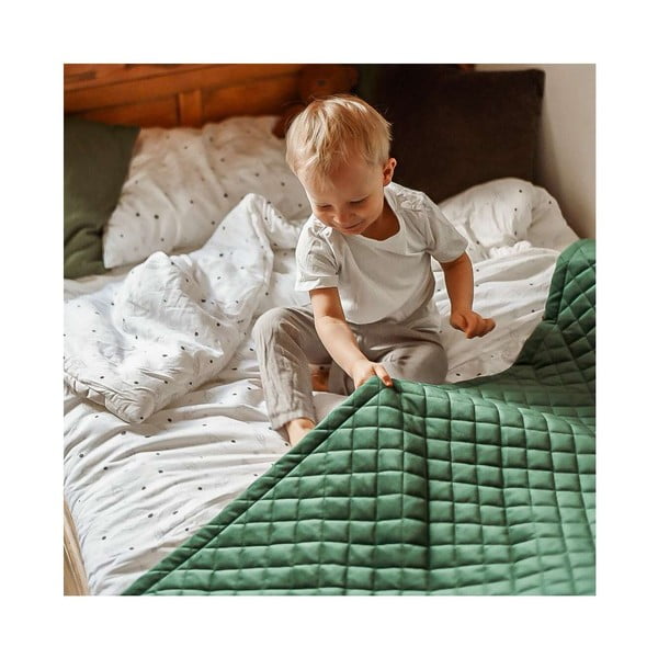 Cuvertură pentru copii matlasată 160x100 cm Posh Velvet - Yellow Tipi-image-4